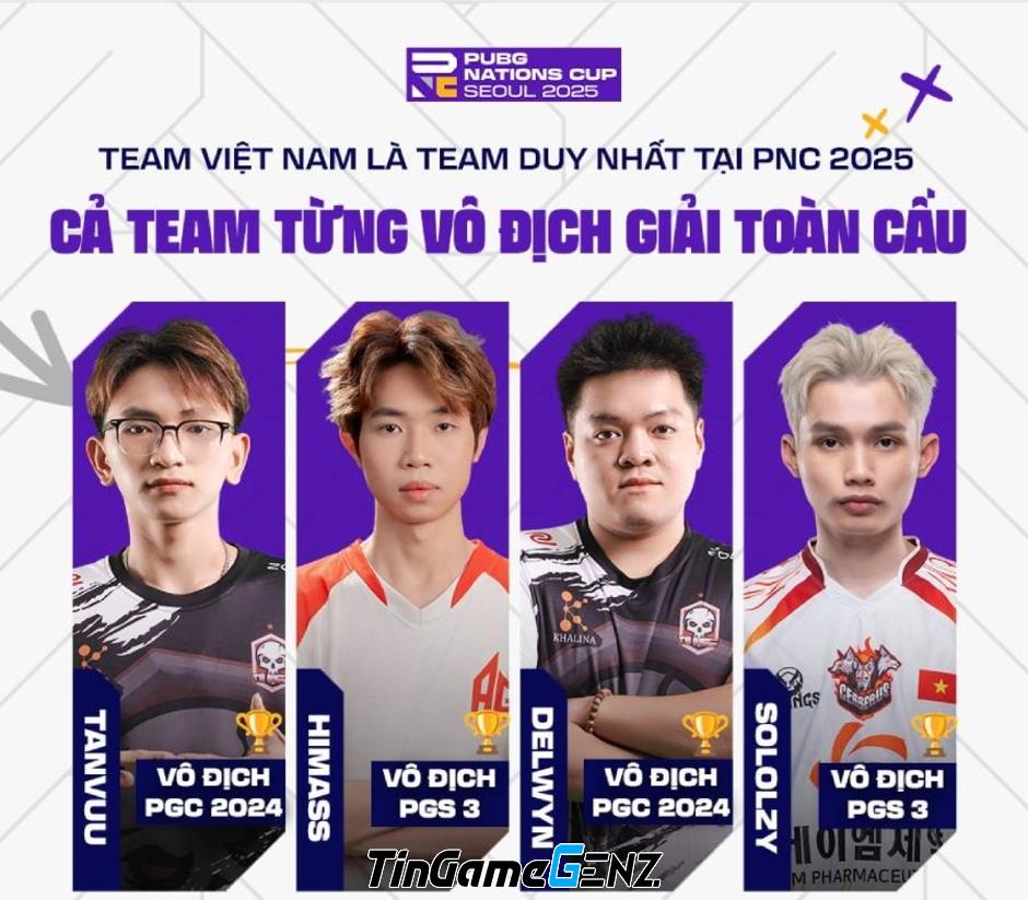 “Danh sách đội tuyển PUBG Việt Nam đăng quang tại PNC 2025: Ai là người góp mặt?” “Danh sách đội tuyển PUBG Việt Nam đăng quang tại PNC 2025: Ai là người góp mặt?”