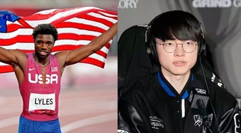 “Noah Lyles, vận động viên Olympic 2024, bày tỏ là fan hâm mộ cuồng nhiệt của Faker”