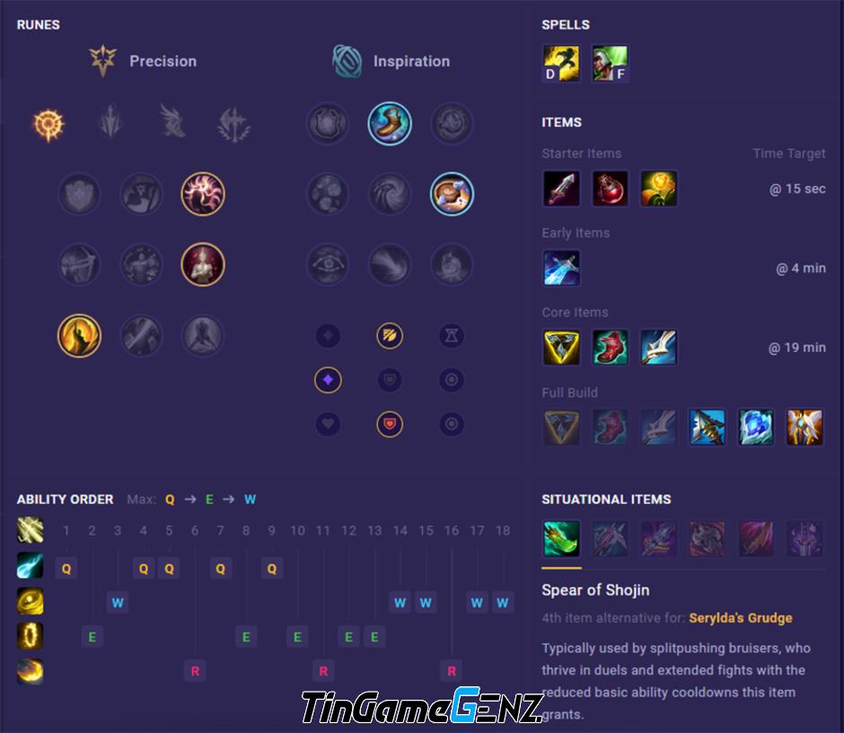 Bảng Ngọc và cách lên đồ Ezreal Build mùa 14