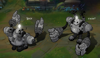 Blitzcrank trở thành nhân vật hoạt hình Inkblot trong skin do fanmade