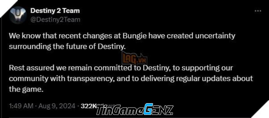 Bungie Cam Kết Đảm Bảo Chất Lượng Destiny Mặc Dù Sa Thải Nhiều Nhân Viên