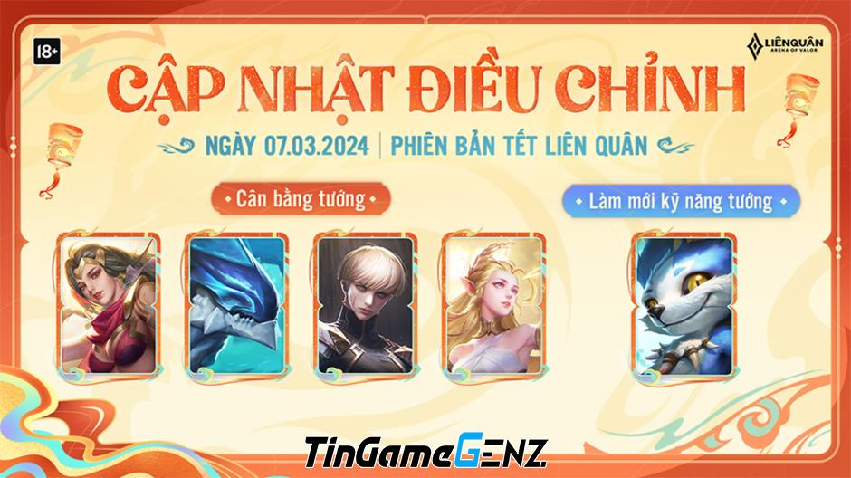 Cập nhật sức mạnh Liên Quân Mobile tháng 03/2024