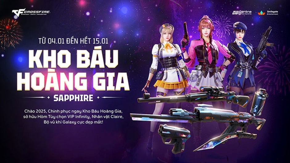 Chào đón Claire xinh đẹp cùng Kho Báu Hoàng Gia Sapphire Galaxy trong Đột Kích - Khám Phá Mới Chờ Đón Game Thủ!