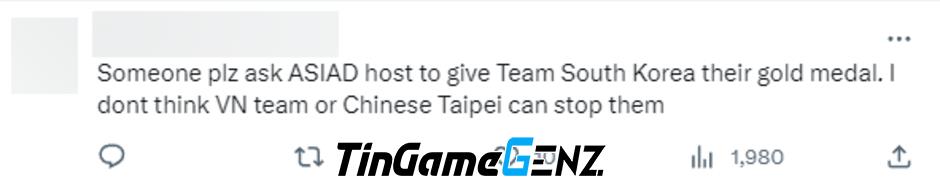 Cộng đồng LMHT gọi yêu cầu BTC ASIAD để giải quyết việc các tuyển thủ Hàn Quốc sau trận đại thắng