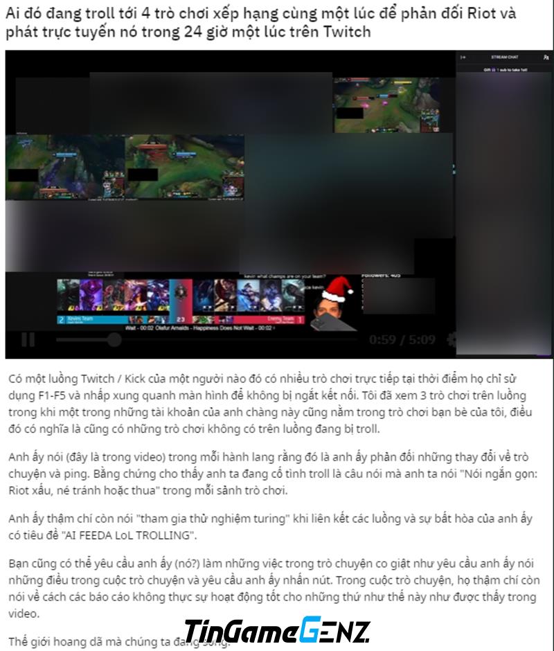 Cộng đồng LMHT phát hiện game thủ sử dụng AI để phản đối Riot