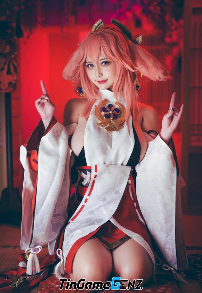 Cosplay Yae Miko siêu to khổng lồ, thách thức cuộc thi NNN.