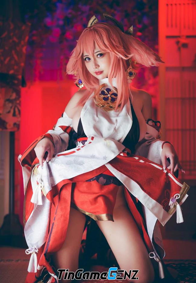 Cosplay Yae Miko siêu to khổng lồ, thách thức cuộc thi NNN.