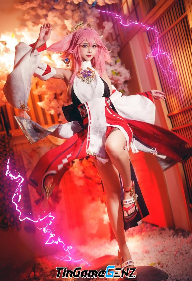 Cosplay Yae Miko siêu to khổng lồ, thách thức cuộc thi NNN.