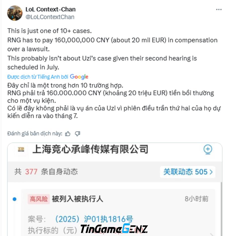 Cựu Vương MSI Đối Diện Với Khoản Nợ Khổng Lồ: Một Trong Số Đó Lên Tới Hàng Trăm Tỷ Đồng! Cựu Vương MSI Đối Diện Với Khoản Nợ Khổng Lồ: Một Trong Số Đó Lên Tới Hàng Trăm Tỷ Đồng!
