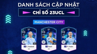 Danh sách chỉ số 23 UCL mới nhất trên FC Online