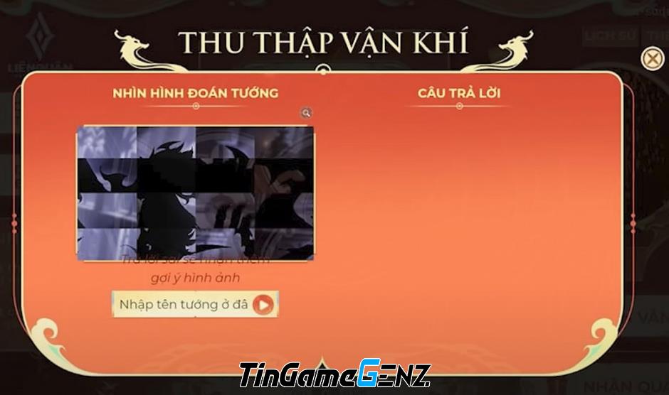 Đáp án Thu Thập Vận Khí Liên Quân ngày 27/1