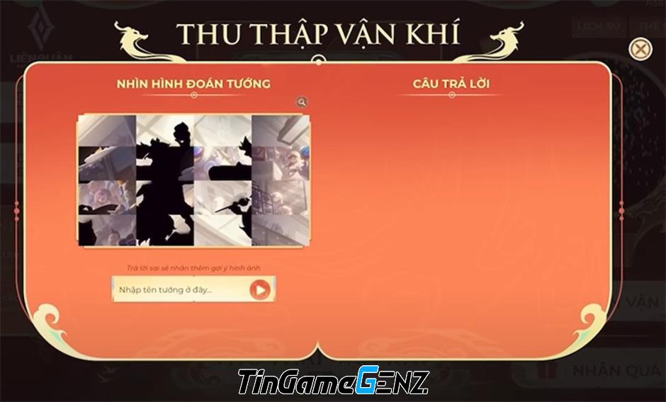 Đáp án Thu Thập Vận Khí Liên Quân ngày 27/1