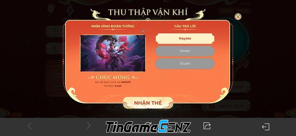 Đáp án Thu Thập Vận Khí Liên Quân ngày 27/1