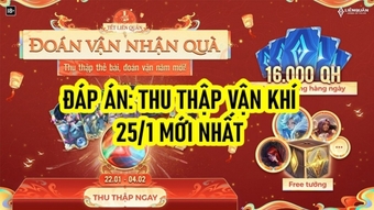 Đáp án Vận Khí Liên Quân mới nhất ngày 25/1