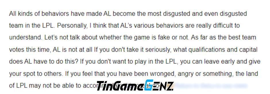 Đội LPL gây phẫn nộ vì hành vi không chấp nhận, bị yêu cầu rời giải đấu ngay lập tức