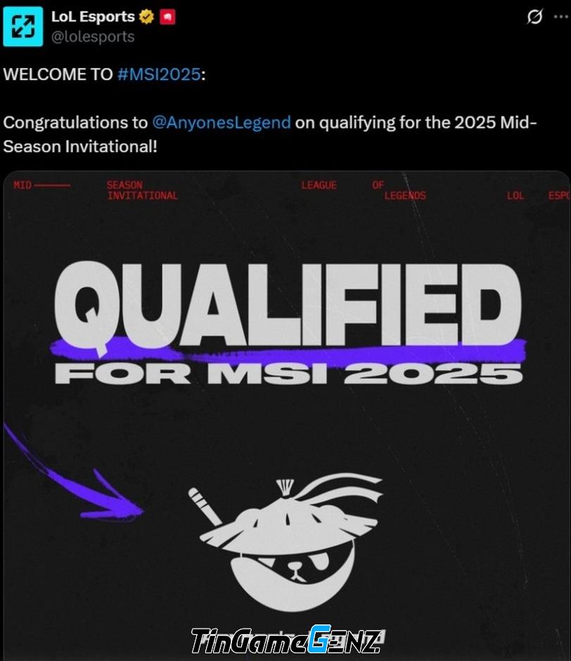 Đội Tuyển Nào Đã Xuất Sắc Giành Vé Tham Dự MSI 2025 Bên Cạnh GAM?