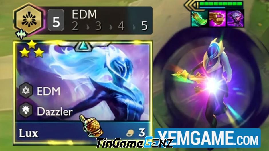 ĐTCL mùa 10: Thử bài dị EDM Lux reroll, khả năng oneshot mãnh liệt hàng sau 