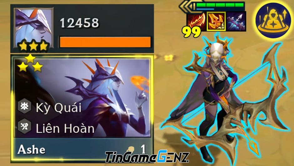 ĐTCL Mùa 12: Đội Hình Reroll Ashe 1 Tiền 