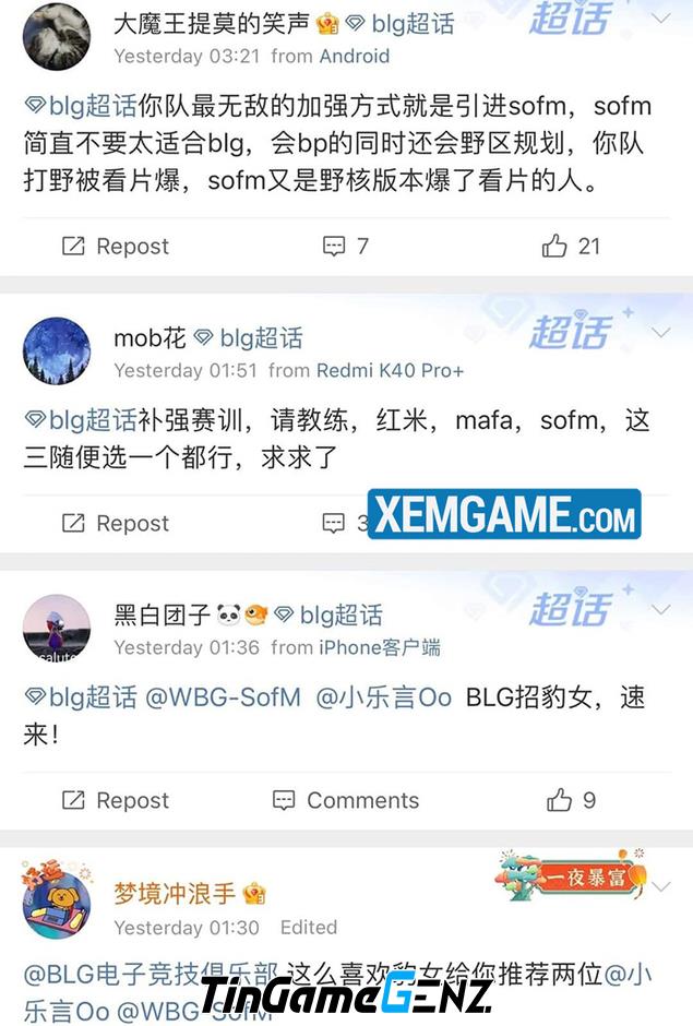 Fan BLG mong muốn SofM về ban huấn luyện sau thất bại tại Esports World Cup