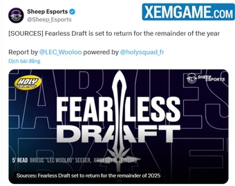 "Fearless Draft: Tiếp Tục Được Áp Dụng Tại Tất Cả Các Giải Đấu Game Năm 2025"