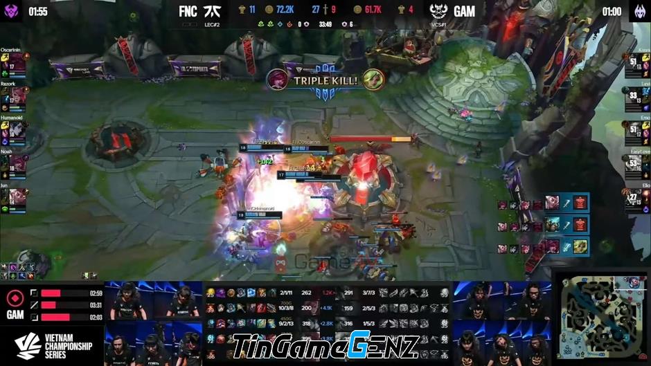 FNC vượt lên dẫn trước GAM 1-0 tại MSI 2024 ngày 2