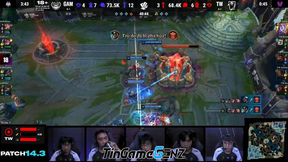 GAM Esports thắng Team Whales 2-0 tại VCS Mùa Xuân 2024