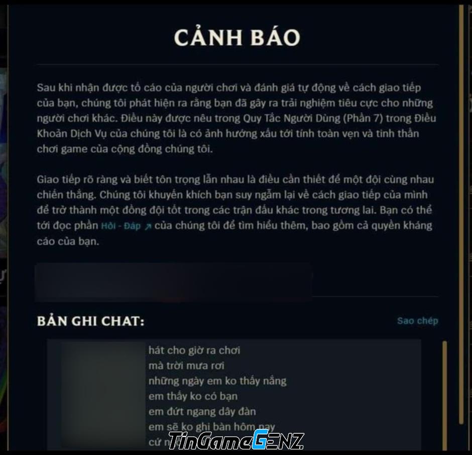 Game thủ LMHT bị cảnh cáo vì ‘hát’ bài của Thắng Ngọt trong trận đấu