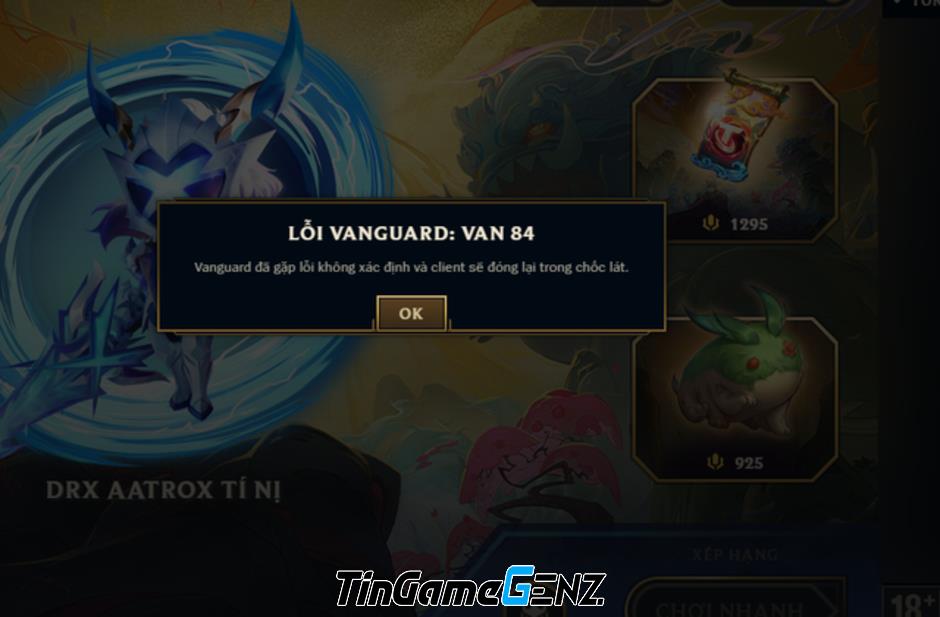 Game thủ LMHT vẽ “thuyết âm mưu” xung quanh Vanguard Riot bị gặp sự cố.