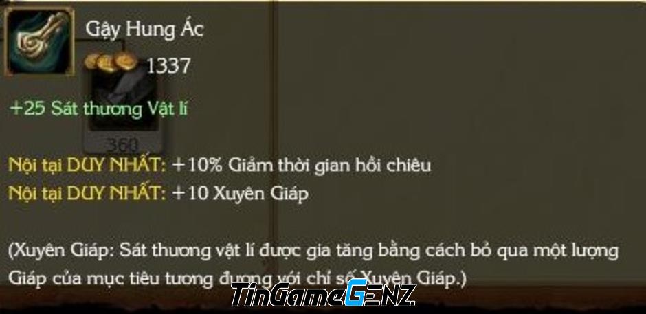 Gậy Hung Ác - trang bị huyền thoại trong LMHT