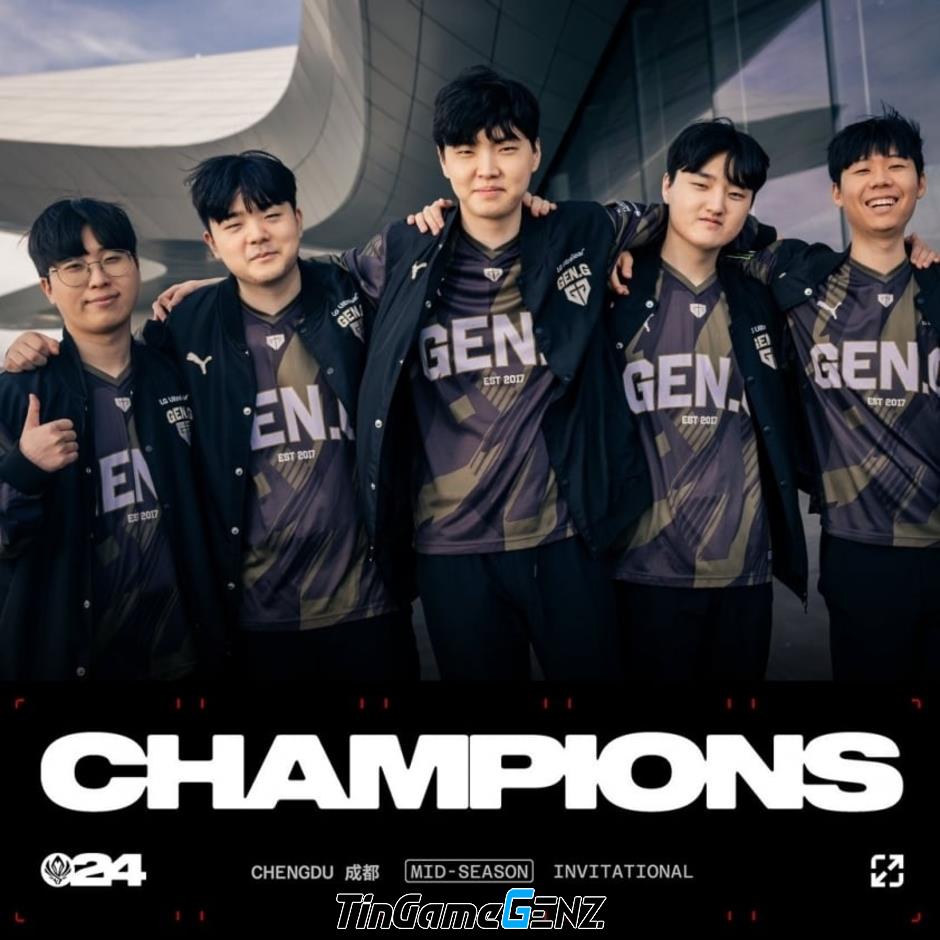 Gen.G Esports Đại diện LCK đăng quang MSI 2024