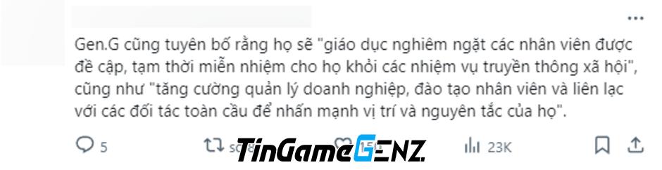 Gen.G hứng chịu thảm họa, fan lo lắng hơn bao giờ hết