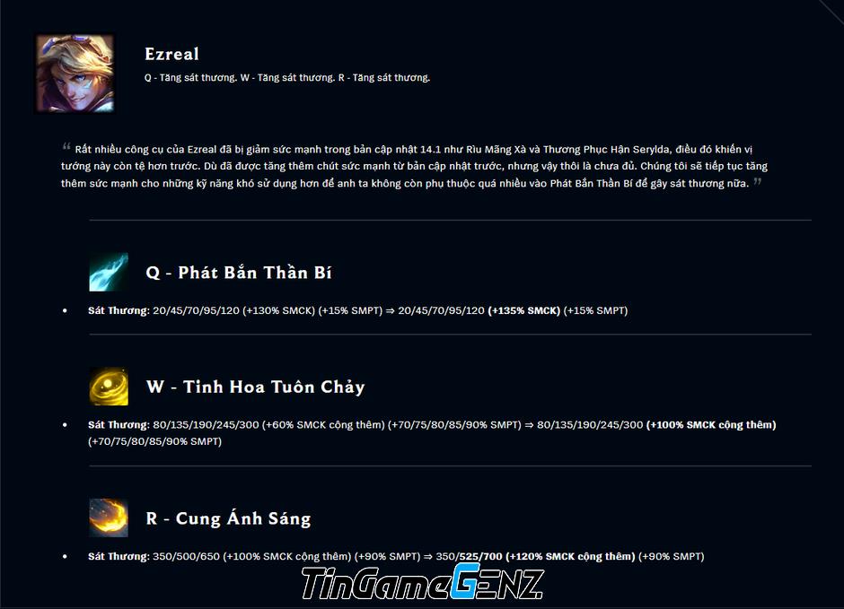 Học cách chơi Ezreal Ngọn Lửa Hắc Hóa với tương tác ẩn mạnh