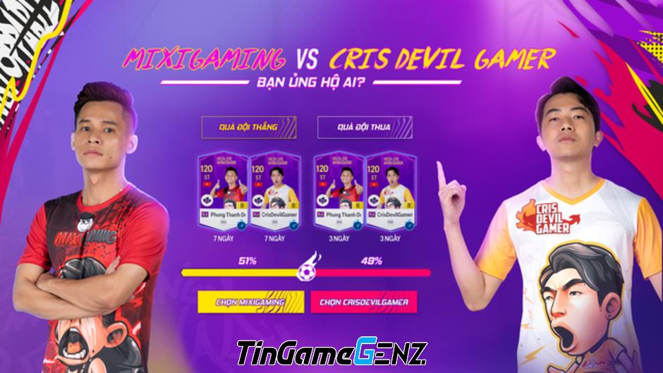 Hướng dẫn nhận siêu cầu thủ Độ Mixi và Cris Devil Gamer miễn phí trong FC Online