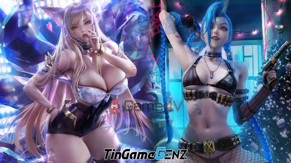 Jinx và Ahri là nhân vật LMHT được tìm kiếm nhiều nhất trên P*rnhub năm 2023