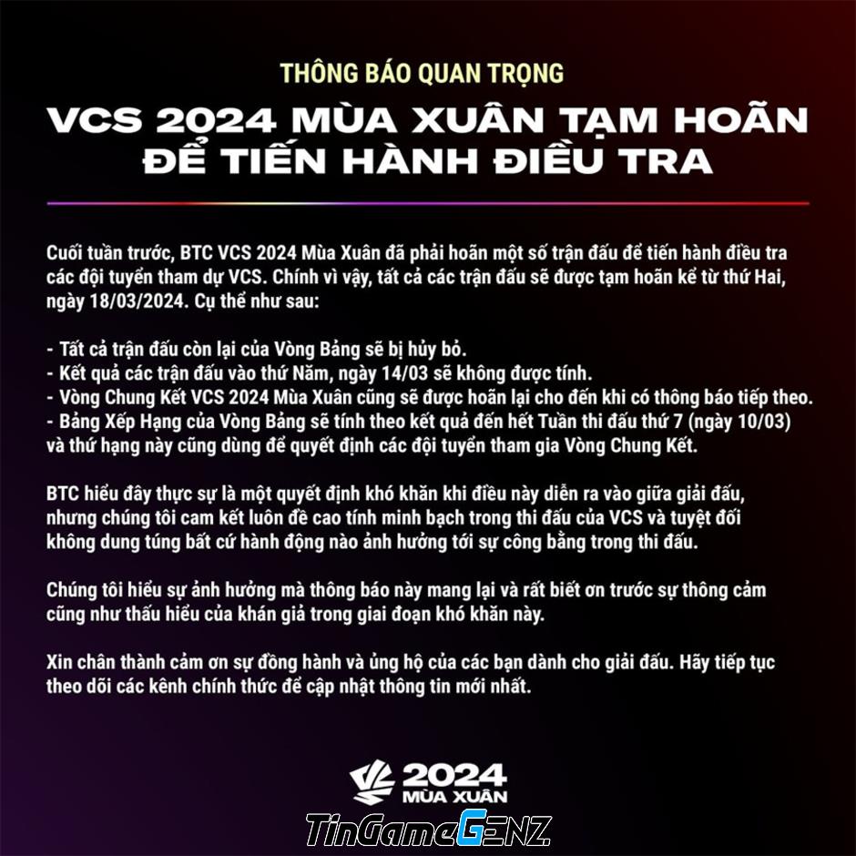 Kết quả Cuộc điều tra VCS Mùa Xuân 2024 đã được công bố!