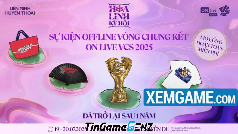 Khám Phá Sự Kiện Chung Kết Onlive VCS Cuối Tuần Này: Không Gian Offline Rực Rỡ Cùng Hoa Linh!