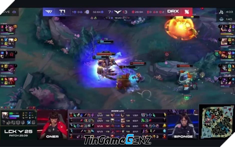 LCK 2025: T1 Đại Chiến DRX - Faker Tỏa Sáng Với Pentakill Trong Trận Đấu Đầy Kịch Tính