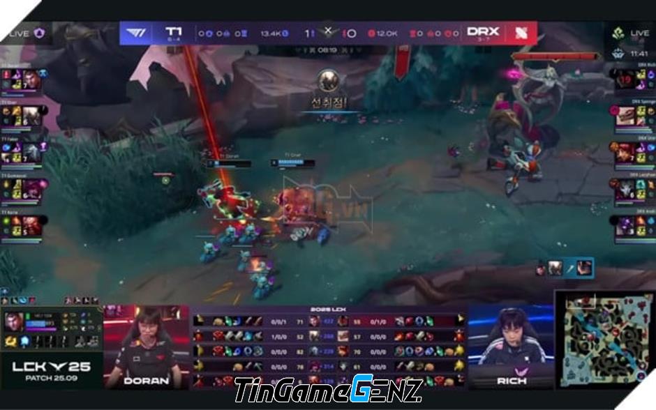 LCK 2025: T1 Đại Chiến DRX - Faker Tỏa Sáng Với Pentakill Trong Trận Đấu Đầy Kịch Tính