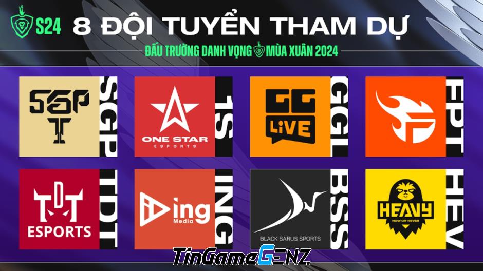 Lịch thi đấu Đấu Trường Danh Vọng Mùa Xuân 2024 cập nhật