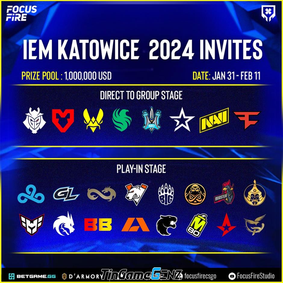 Lịch thi đấu IEM Katowice 2024 CSGO đã được cập nhật