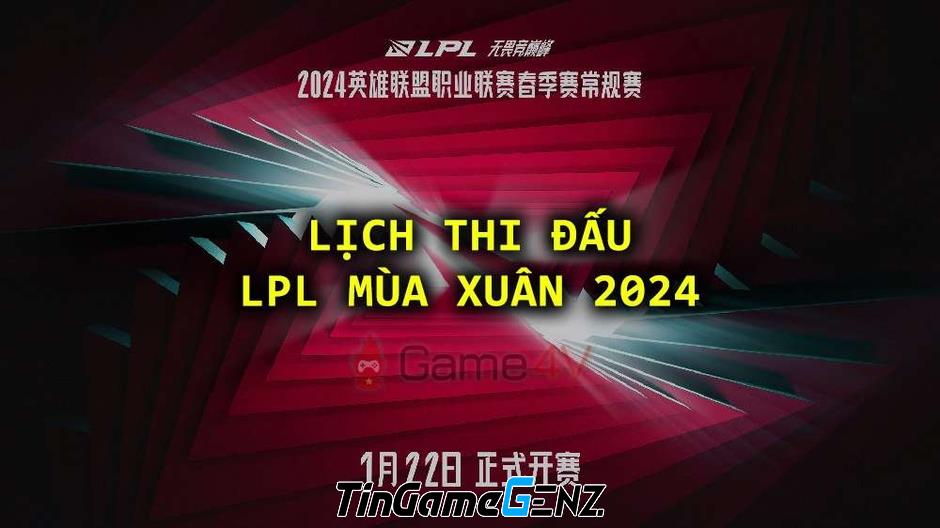 Lịch thi đấu LPL Mùa Xuân 2023 hôm nay