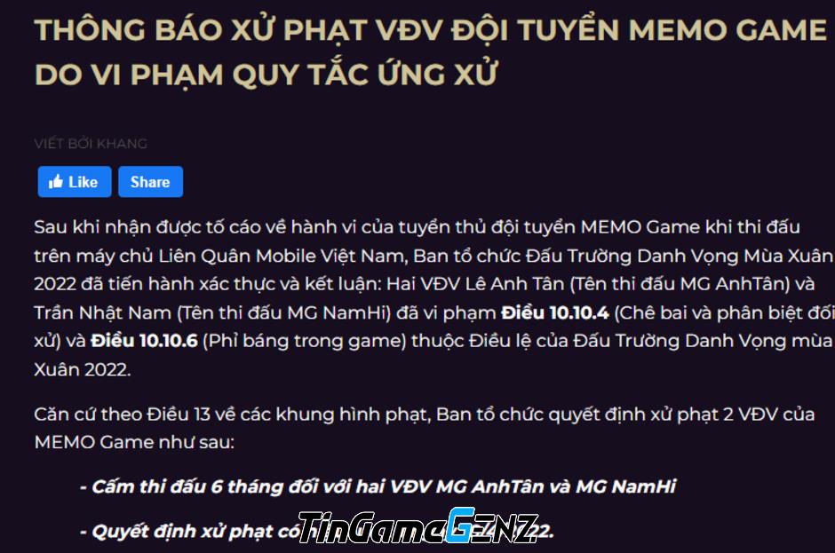 Liên Quân Mobile: Cộng đồng phản ứng sau loạt án phạt từ Garena