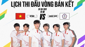 LMHT ASIAD 2023: Trận Việt Nam vs Đài Bắc Trung Hoa trực tiếp ngày 28/9