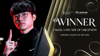 LMHT: Faker và T1 giành chiến thắng lớn tại Esports Awards 2023