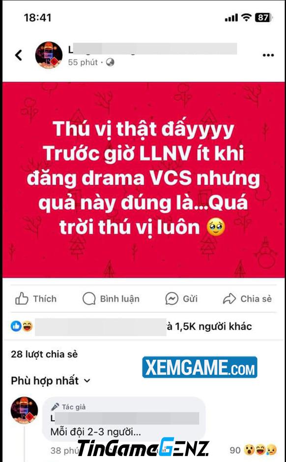 LMHT: Fanpage lớn chia sẻ thông tin VCS đang bị 