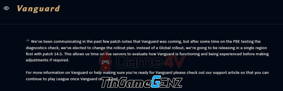 LMHT trì hoãn việc ra mắt Vanguard toàn cầu để thử nghiệm tại Philippines