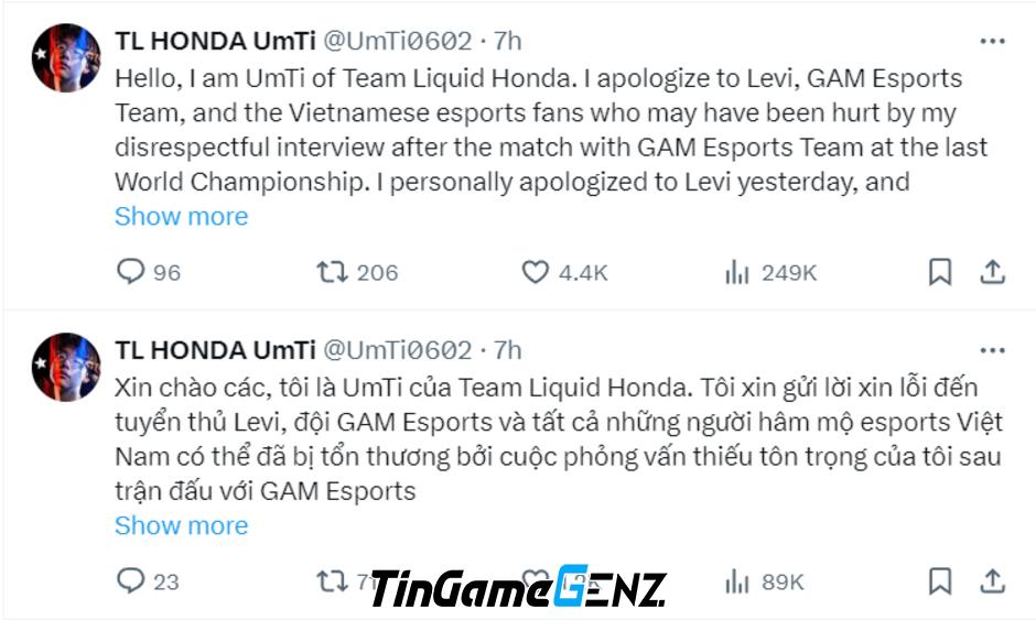 "LMHT: Umti Lên Tiếng Xin Lỗi Levi - Những Tình Huống Đáng Chú Ý Trong Game"