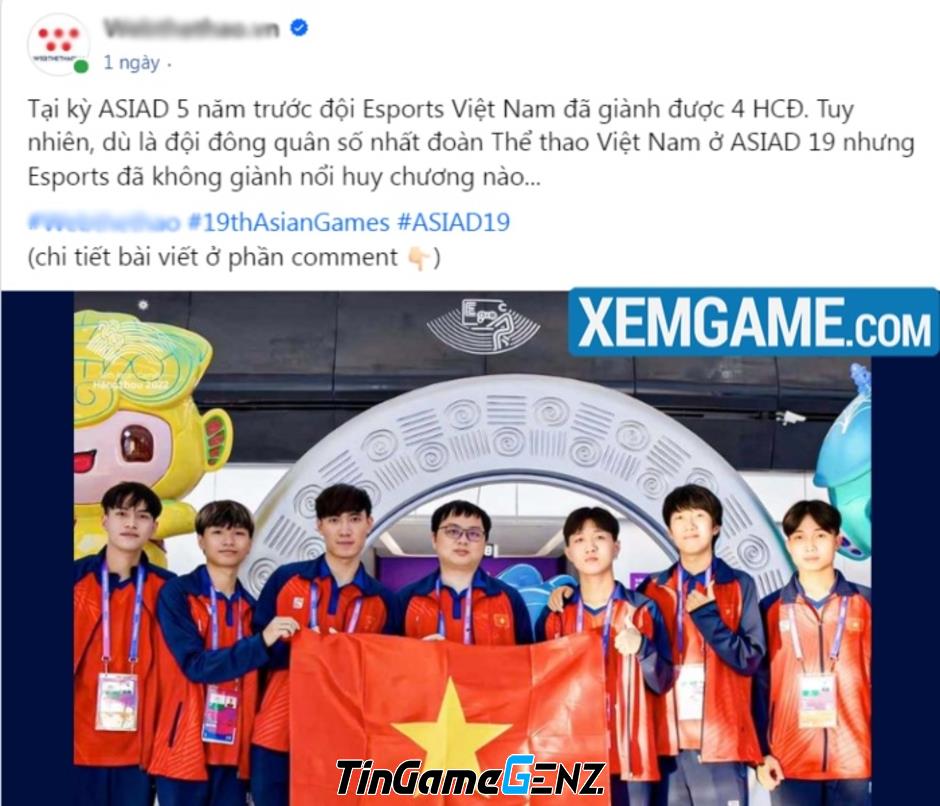 LMHT VN phản đối báo chính thống chế giễu đội tuyển Esports tại ASIAD 19