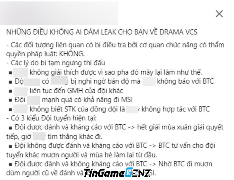 Lo ngại về giả thuyết sau thông báo của VCS về đội tham dự playoffs chưa chắc đã yên chuyện