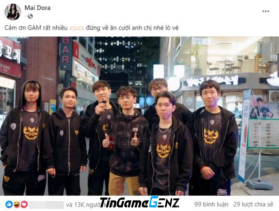 Mai Dora ngăn chặn GAM Esports tham gia đám cưới với lý do thuyết phục.